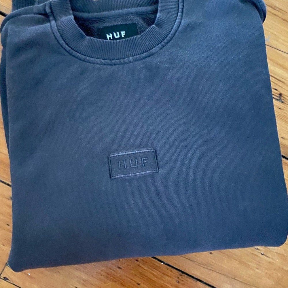 HUF Men's Charcoal Crewneck Sweater